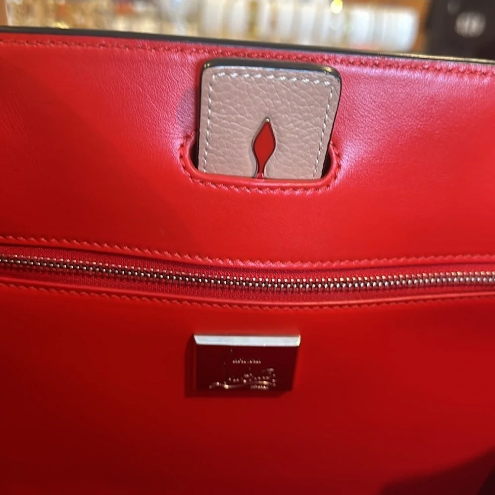 Christian Louboutin red 2 way satchel/crossbody bag